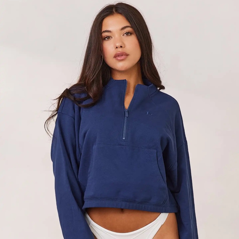 Lounge Varsity Quarter Zip Sweater (M)
